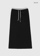 [MADE] クローブンコントラストマキシスカート (セットアベイラブル)
