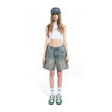 HADES ウォッシュジーンズショーツ -グランジ