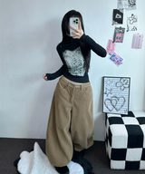 コーデュロイバルーンロングパンツ 🤎🤍🖤3カラー