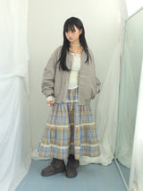 Hazel latte checkered skirt