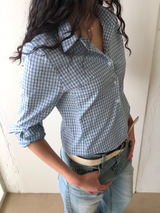 Gingham fitted shirt