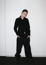 Side button shirts [Black]