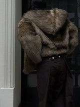 Rocxi hood fur JK [Brown]