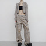 (Unisex) バイソンカーゴワイドデニム
