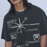 Untitled Gihahak Logo Pigment Wash Short Sleeve Washed Black