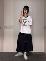 Buggy Ringer Letter Tattoo Oversized T-Shirt 3color
