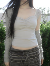 fronce sleeveless