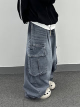 aqua wash big balloon denim