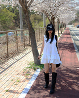 フリルカンカンレイヤードミニドレス