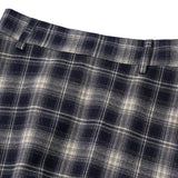 Fur Check Long Skirt [Vintage blue]