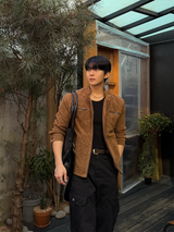 Robe biker suede jacket