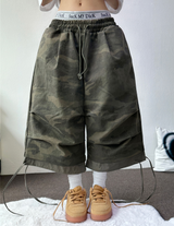 STRAP🪢 MILITARY CAMOUFLAGE PARACHUTE BERMUDA 🩶🖤💚2COLOR