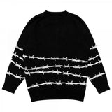 TZ BARBED WIRE OVERSIZED KNIT SWEATER