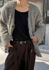 [F/W] ファーヘアカーディガンジャケット(3color)