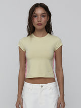 レースベビーTシャツ_Yellow