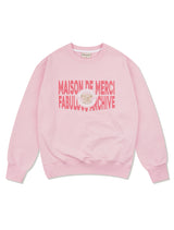 UNISEX Bear Friends Big Logo レギュラーフィットスウェットシャツ ピンク (FCF1TS325M)