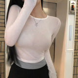 [BELLIDE MADE] スリムフィット, ツートーンレイヤードTシャツ