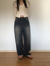 Shirring V-neck cardigan (4 colors)