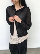 Sunny See-through Summer Hooded Cardigan (3c)