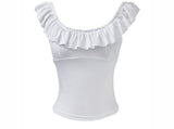frill basic off-shoulder top (2color)