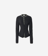 Jane Two-Tone Cashmere Cardigan