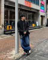 DV Embossed Balloon Denim Pants