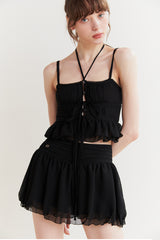 WHISPER BUTTON TOP black