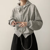 ポープインシジョンポケットハイネックフードジップアップ