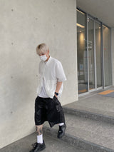 Nylon Pintuck Half Pants 2C