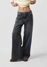 [B-DENIM] DARK BLUE WIDE 059