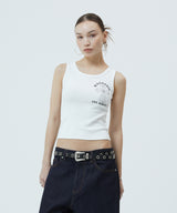 CROSS STUD TANK TOP_WHITE