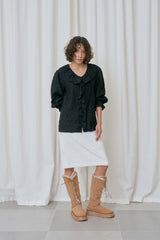 Flor frill blouse_black