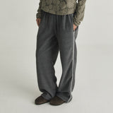 TERRY LACE TRACK FLEECE PANTS - 3 COLOR