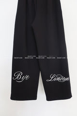 Barney lettering wide pants