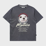 マルチーズズームインハーフスリーブTシャツ