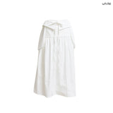(2color) Flap Shirt Collar Flare Skirt
