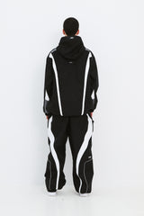 EXQUISITE 3L WIDE JOGGER PANTS BLACK