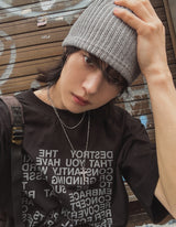 Estory レタリング半袖Tシャツ