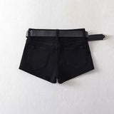 Keira Belted Denim Shorts