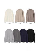 Washable Hacci Half Turtleneck Knit (7 Colors, L / XL)