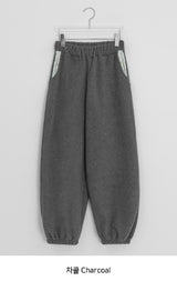 Byubyuen Flower Fleece Jogger Brushed Pants