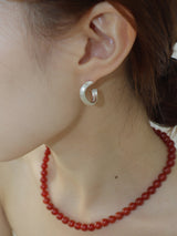 WAVE EARRING (SATIN)