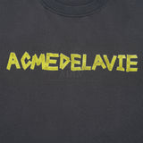 24FW TAPE TYPOGRAPHIC SHORT SLEEVE T-SHIRT CHARCOAL