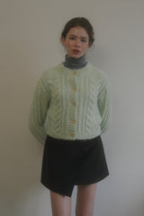Nutty cable cardigan_mint