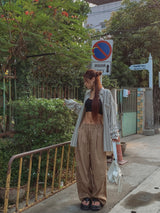 モアナストッパーピンタックワイドパンツ