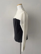 [Belt SET] Souffle Pintuck Layered Blouse