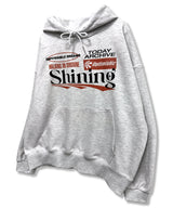 Shining Graphic Combing Hoodie_Melange