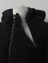 [unisex] sherpa hoodie fleece zip-up (2color)