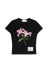 FLOWER CROP TOP (BLACK)