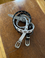 flower leather belt